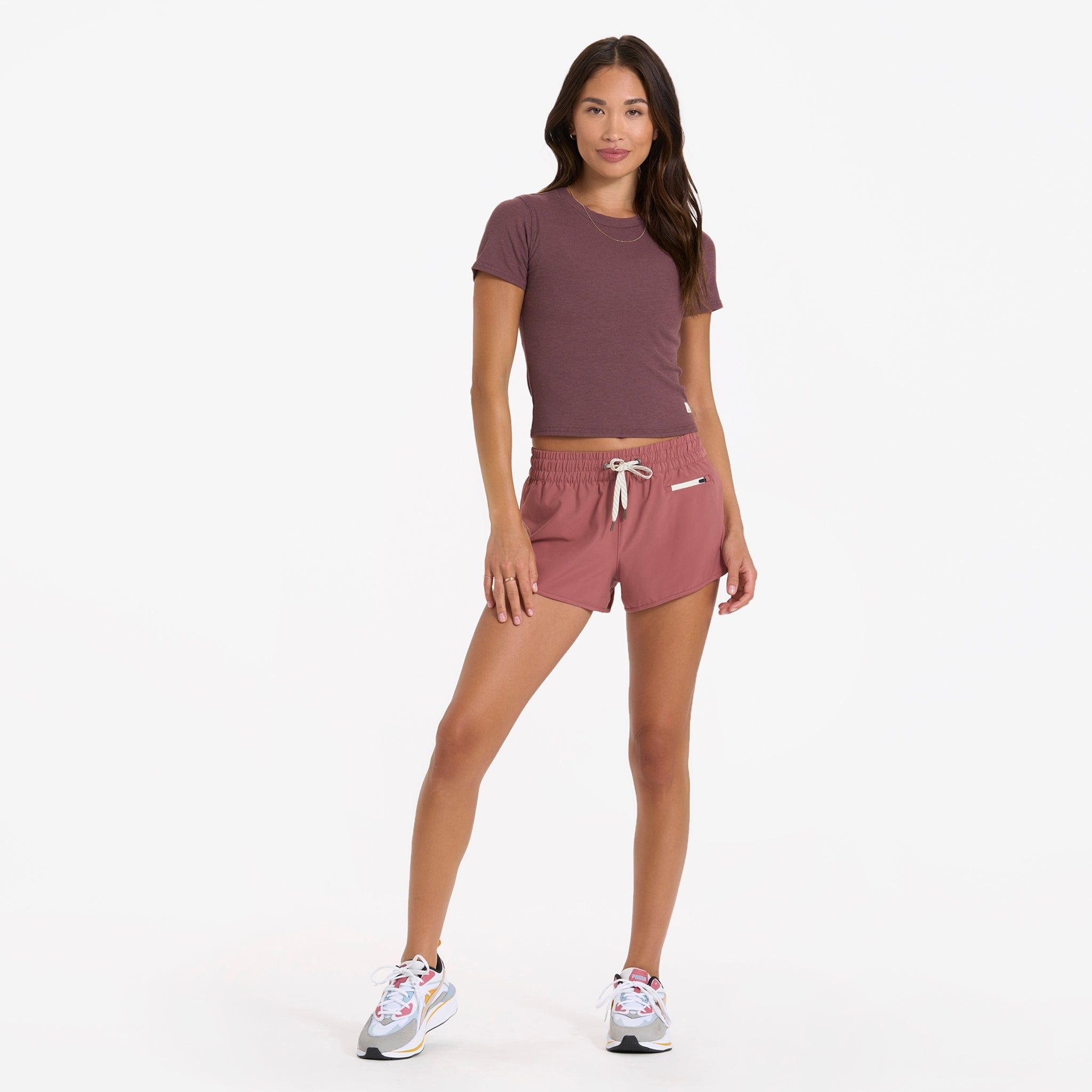 Pose Fitted Tee | Chestnut Heather sold by Vuori product image thumbnail 4