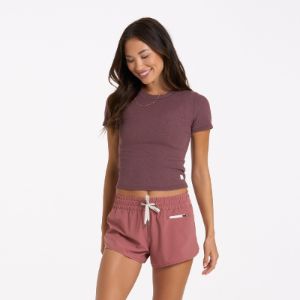 Pose Fitted Tee | Chestnut Heather sold by Vuori