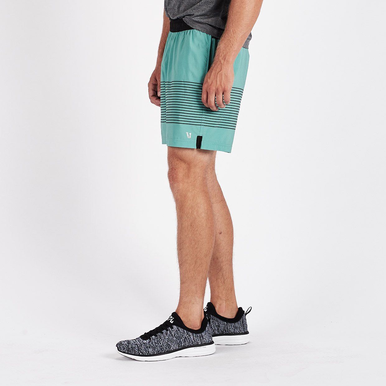 Rush Short | Aloe Black Stripe sold by Vuori product image thumbnail 3