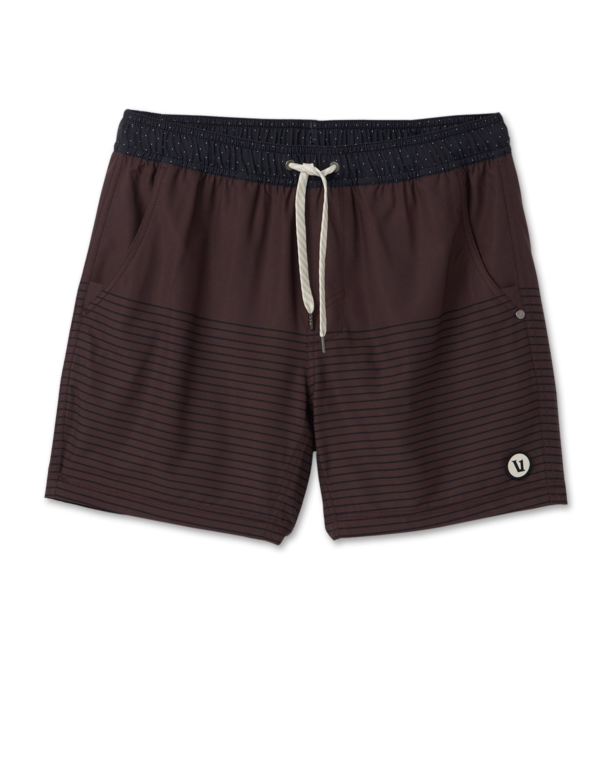 Kore Short 5" | Mahogany Stripe sold by Vuori