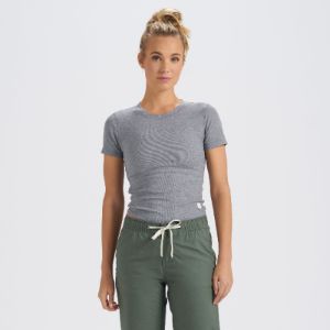 Pose Fitted Tee | Medium Heather Grey sold by Vuori