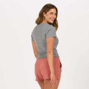 Pose Fitted Tee | Medium Heather Grey sold by Vuori