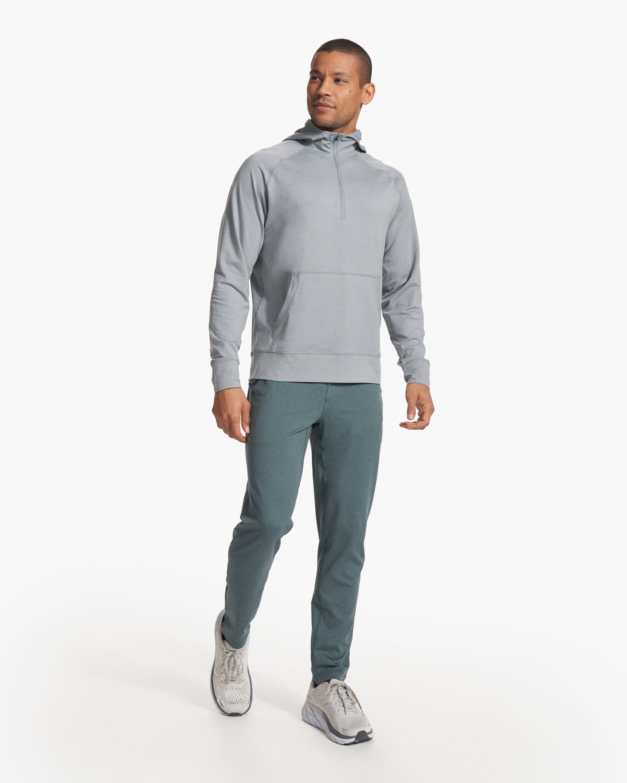Ponto Performance Half Zip Hoodie | Steel Heather sold by Vuori product image thumbnail 5