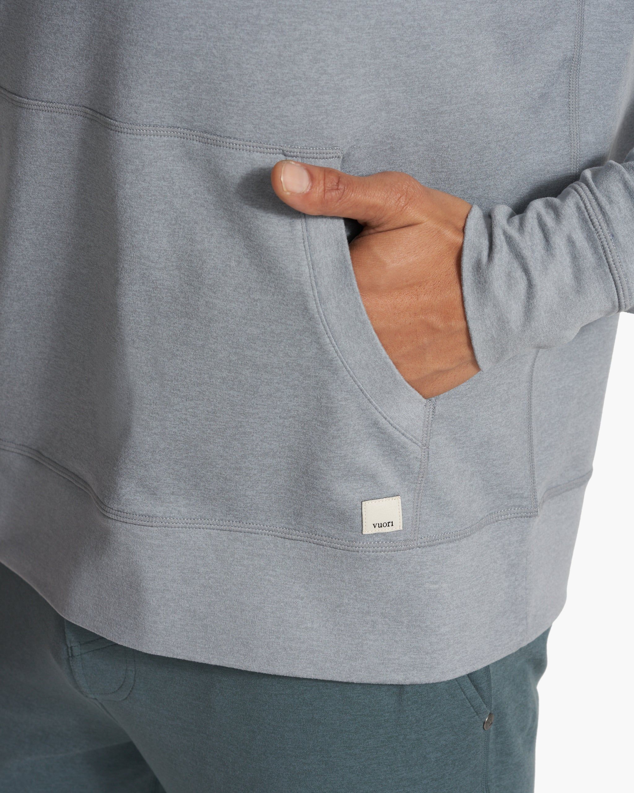 Ponto Performance Half Zip Hoodie | Steel Heather sold by Vuori product image thumbnail 6
