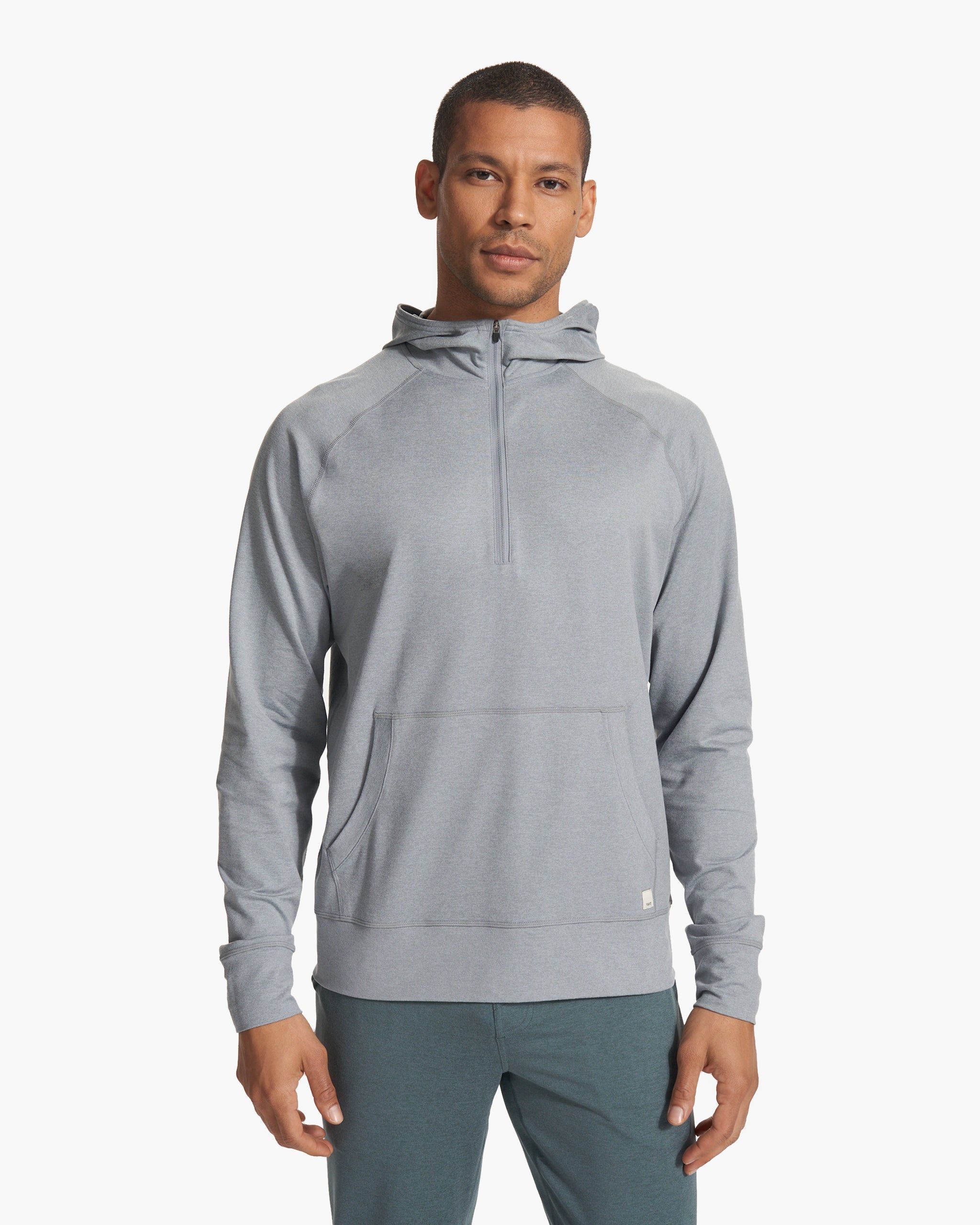 Ponto Performance Half Zip Hoodie | Steel Heather sold by Vuori product image thumbnail 2
