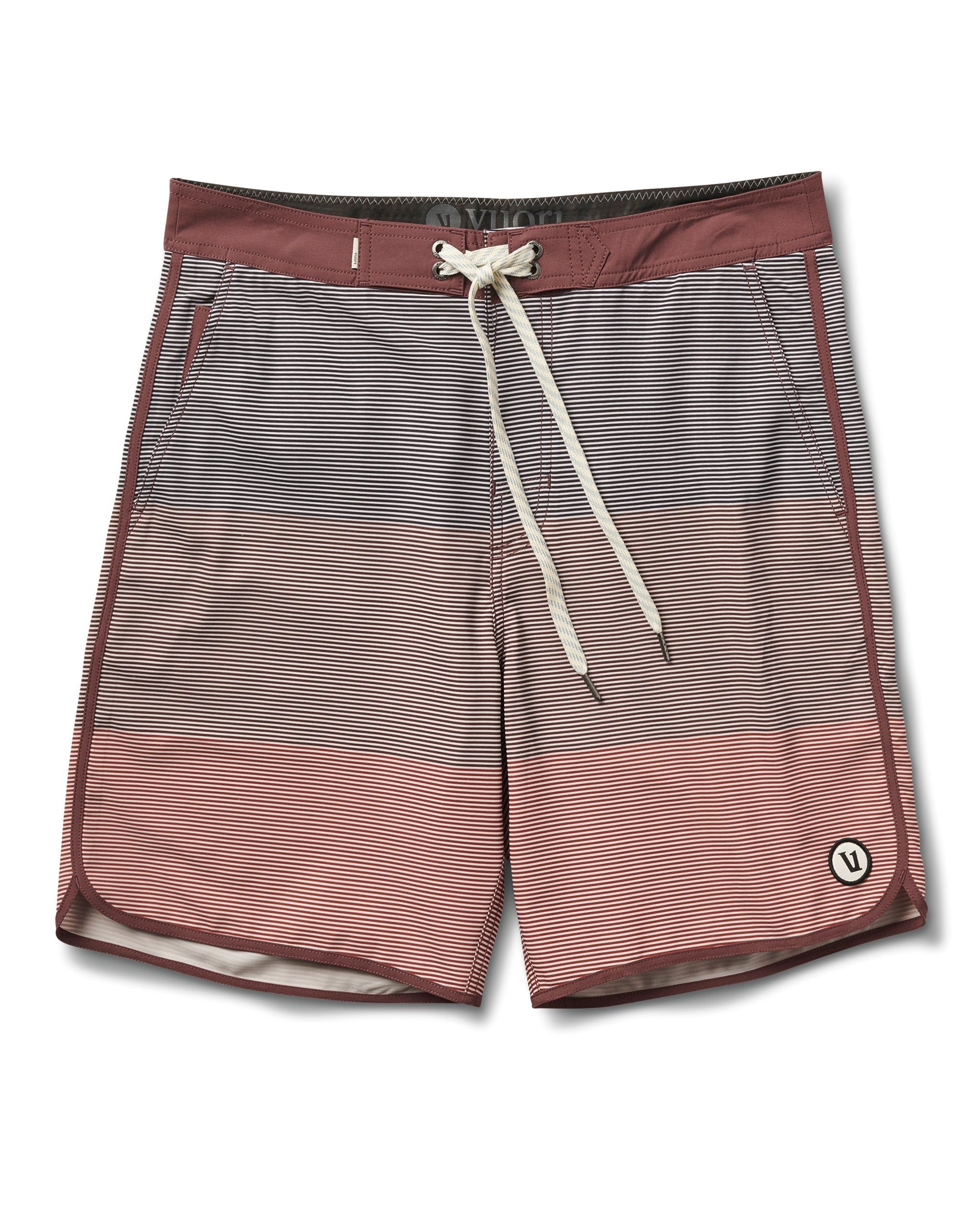 Cruise Boardshort | Chestnut Wave Stripe sold by Vuori