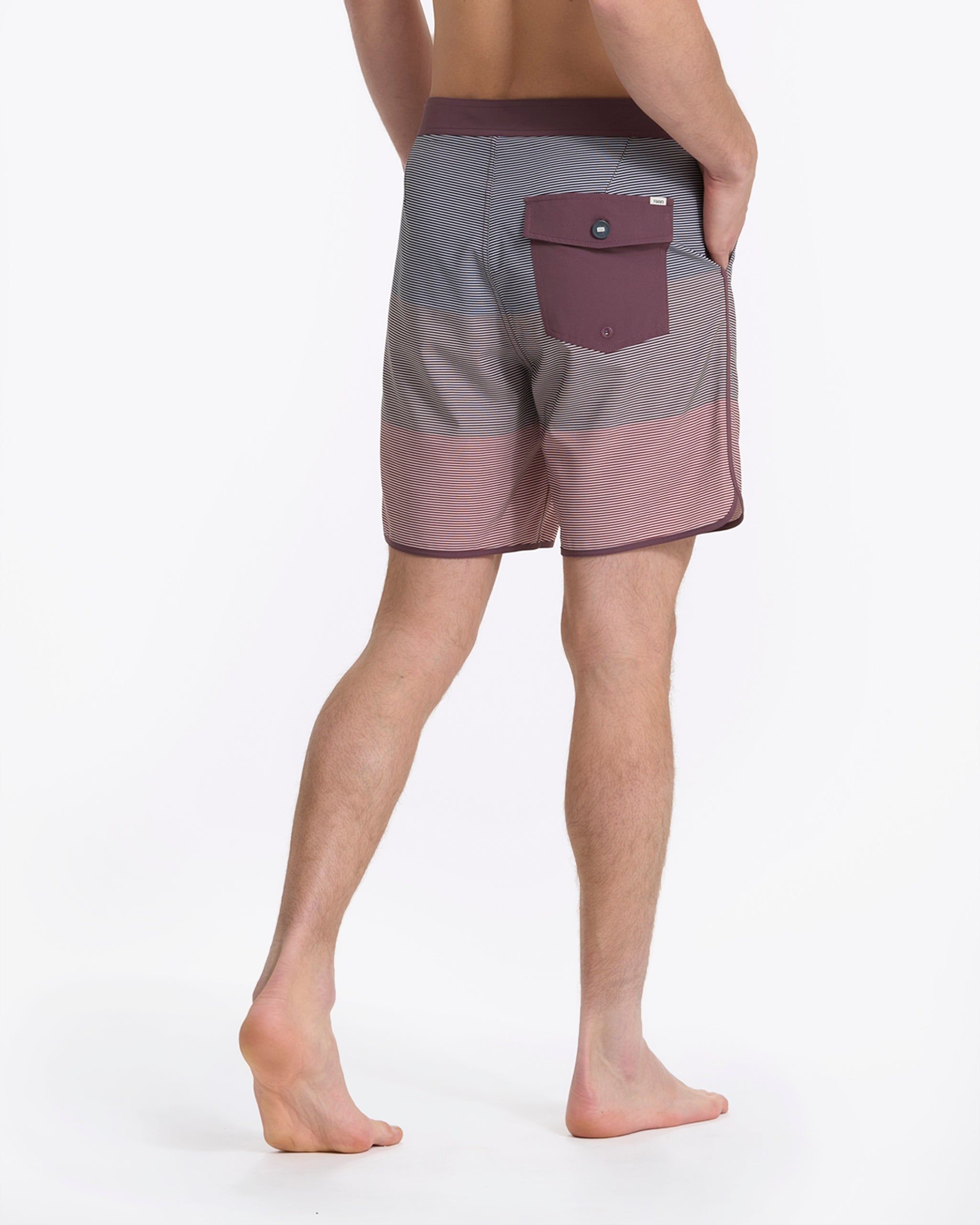 Cruise Boardshort | Chestnut Wave Stripe sold by Vuori product image thumbnail 3