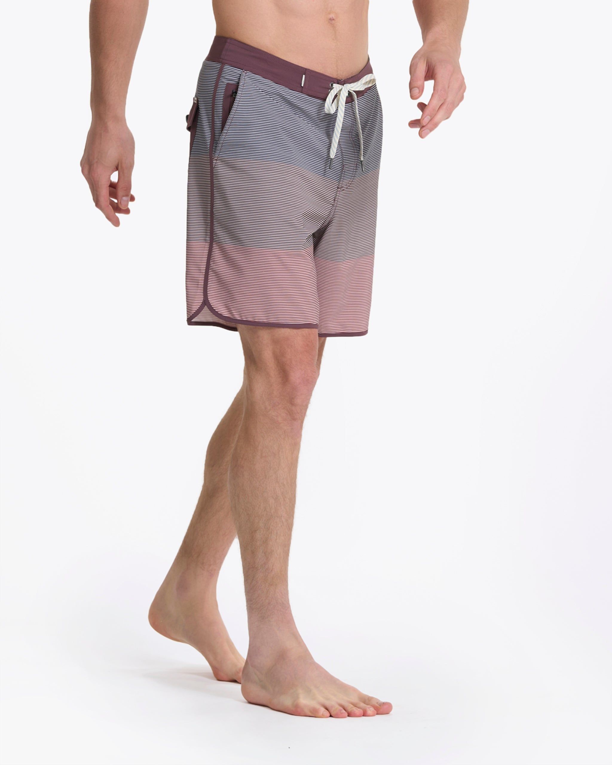 Cruise Boardshort | Chestnut Wave Stripe sold by Vuori product image thumbnail 2