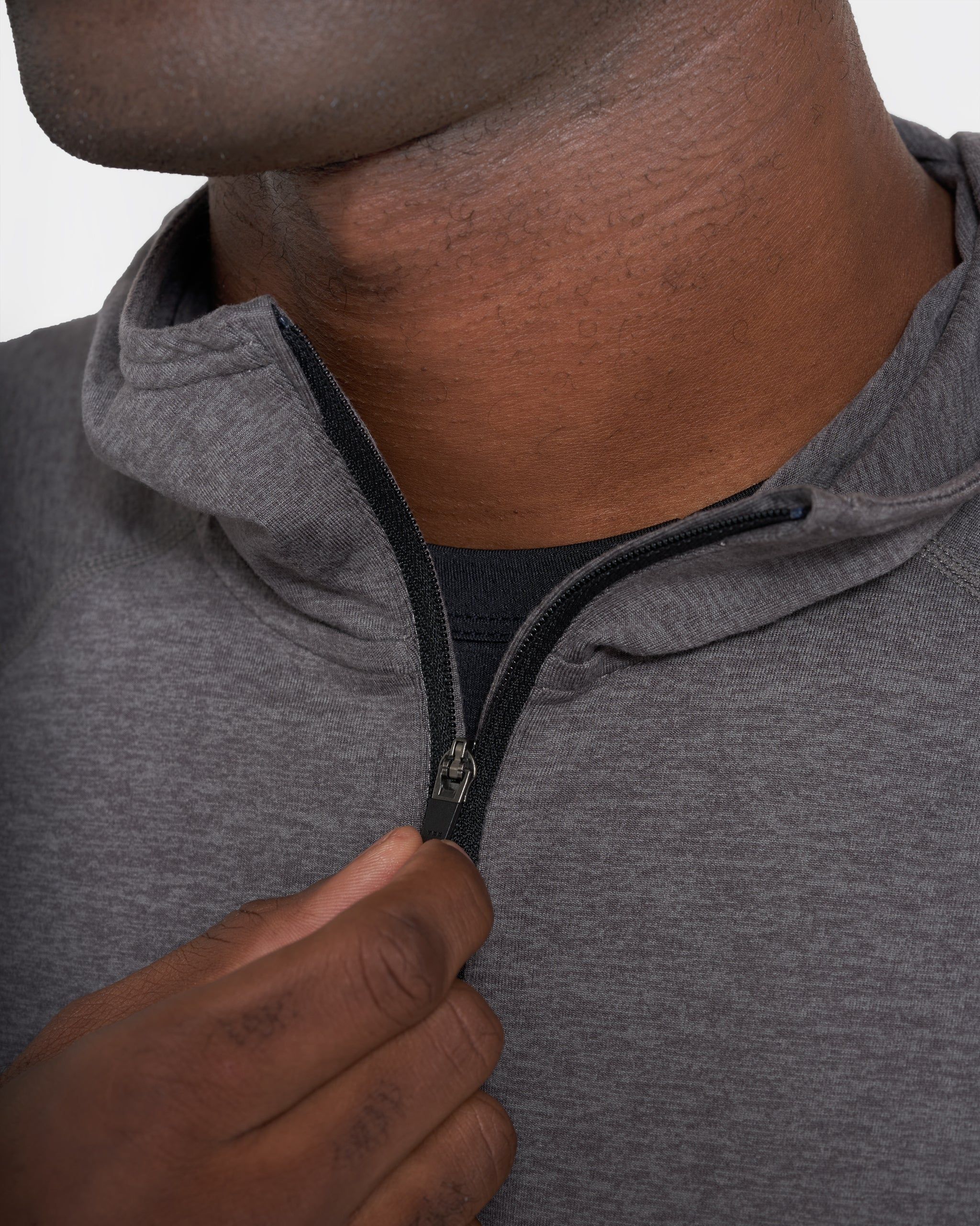 Ponto Performance Half Zip Hoodie | Smoke Heather sold by Vuori product image thumbnail 4