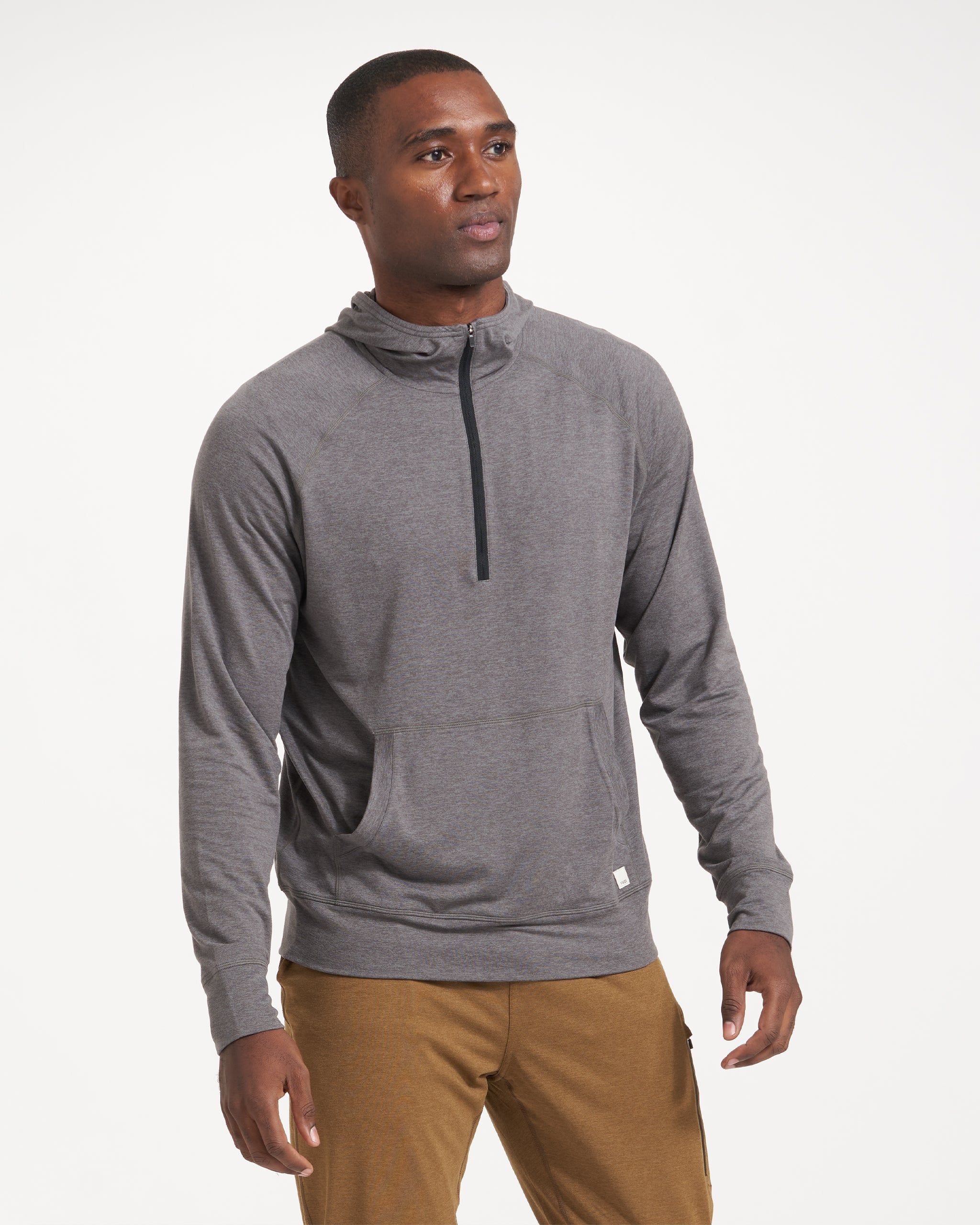 Ponto Performance Half Zip Hoodie | Smoke Heather sold by Vuori product image thumbnail 2