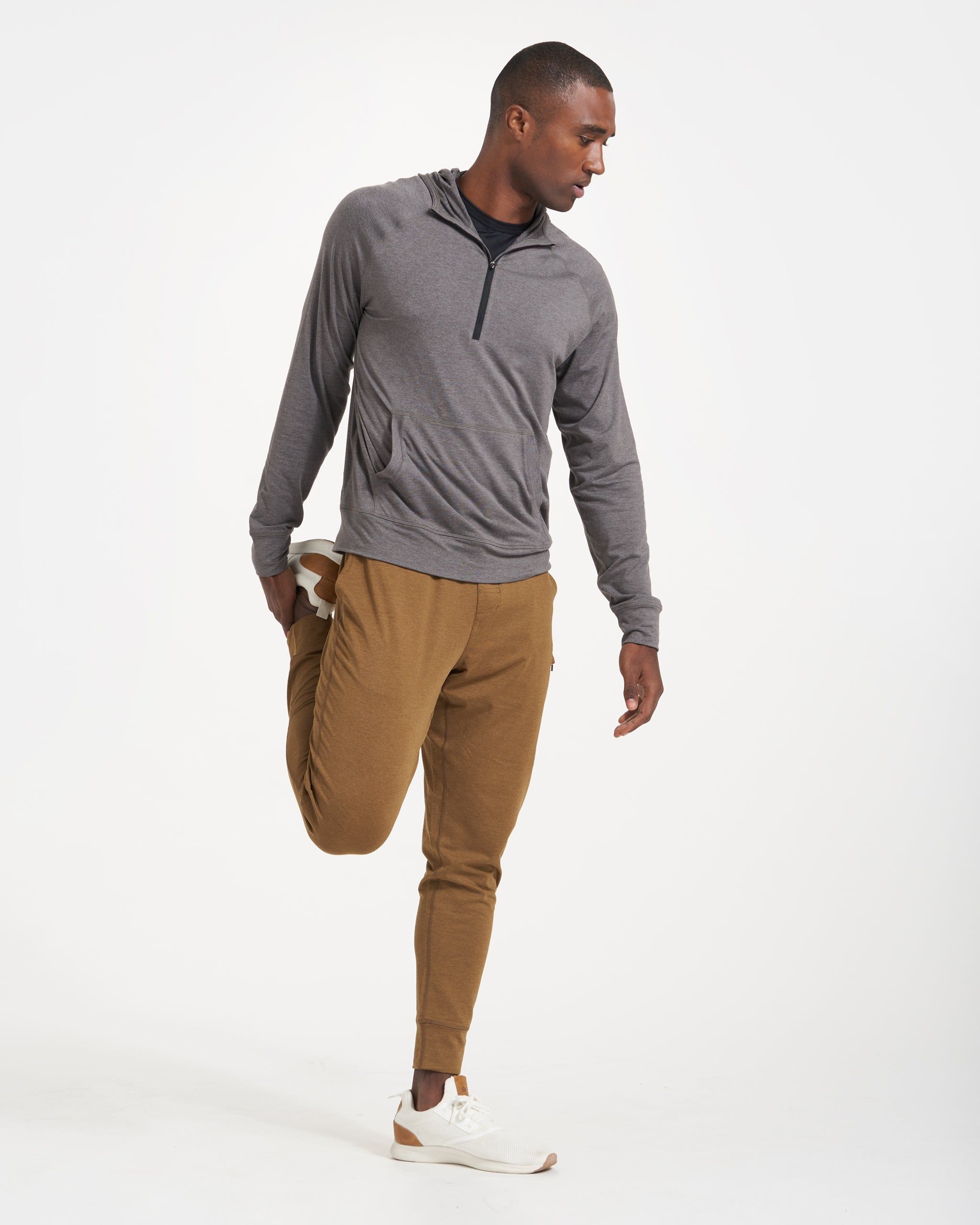 Ponto Performance Half Zip Hoodie | Smoke Heather sold by Vuori product image thumbnail 6