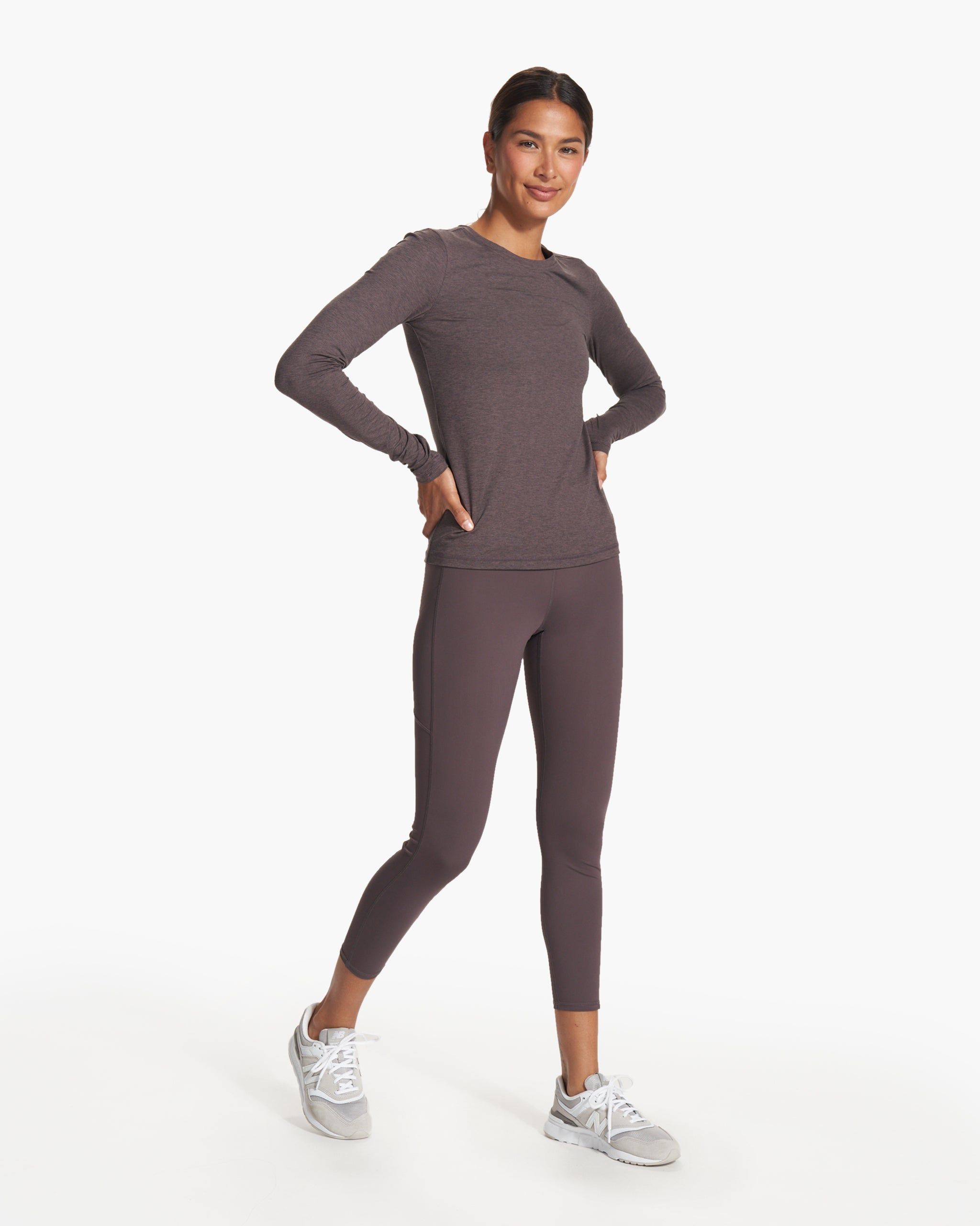 Long Sleeve Lux Crew | Plum Heather sold by Vuori product image thumbnail 6