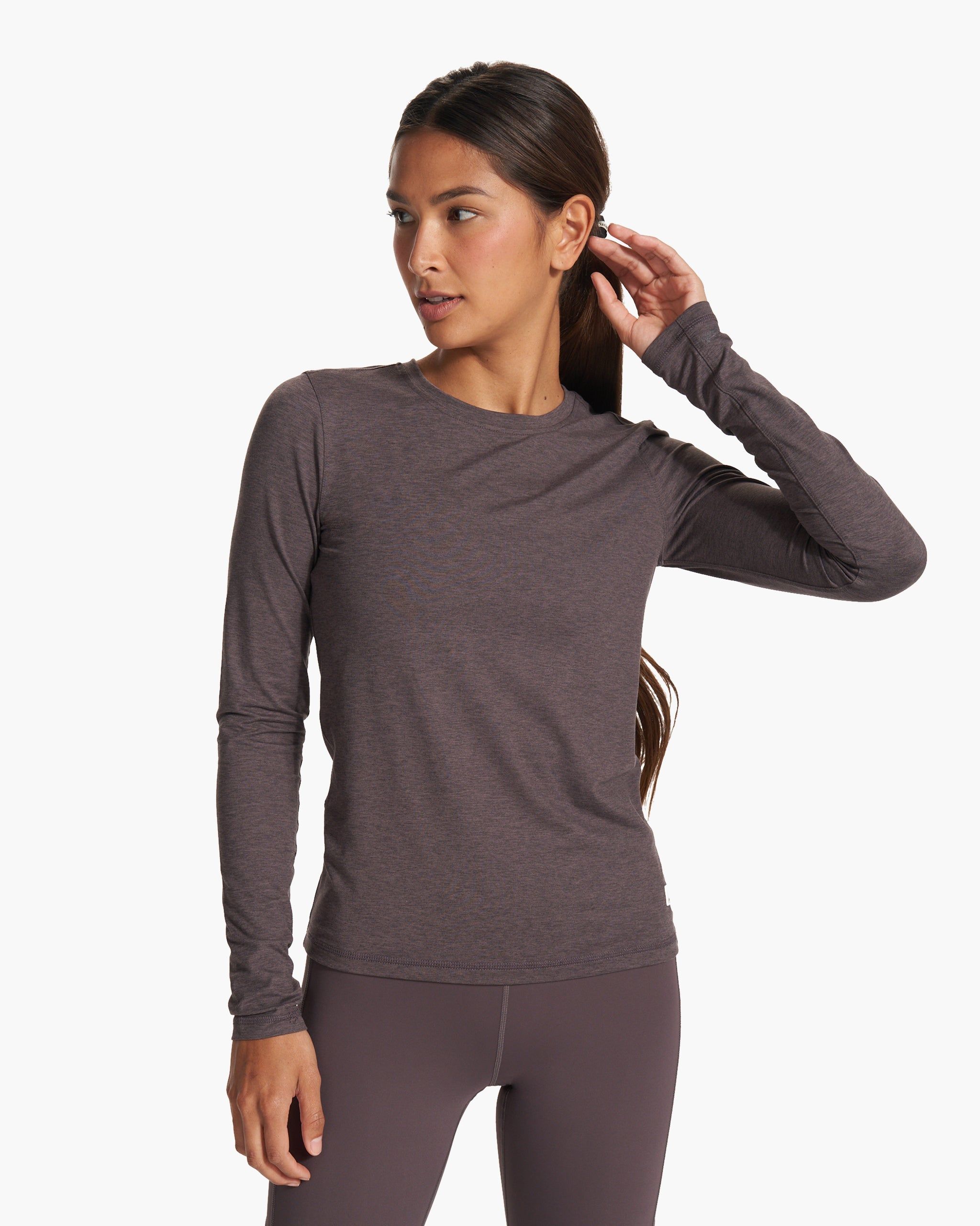 Long Sleeve Lux Crew | Plum Heather sold by Vuori product image thumbnail 5