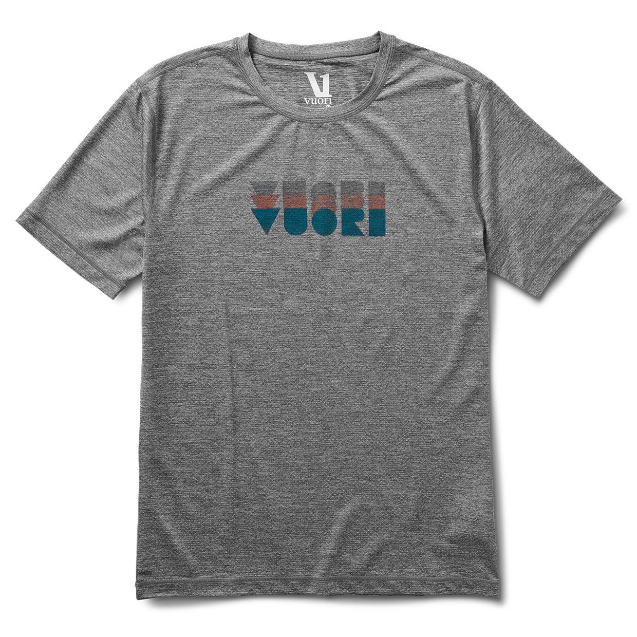 Layered Vuori Tech Tee | Heather Grey sold by Vuori