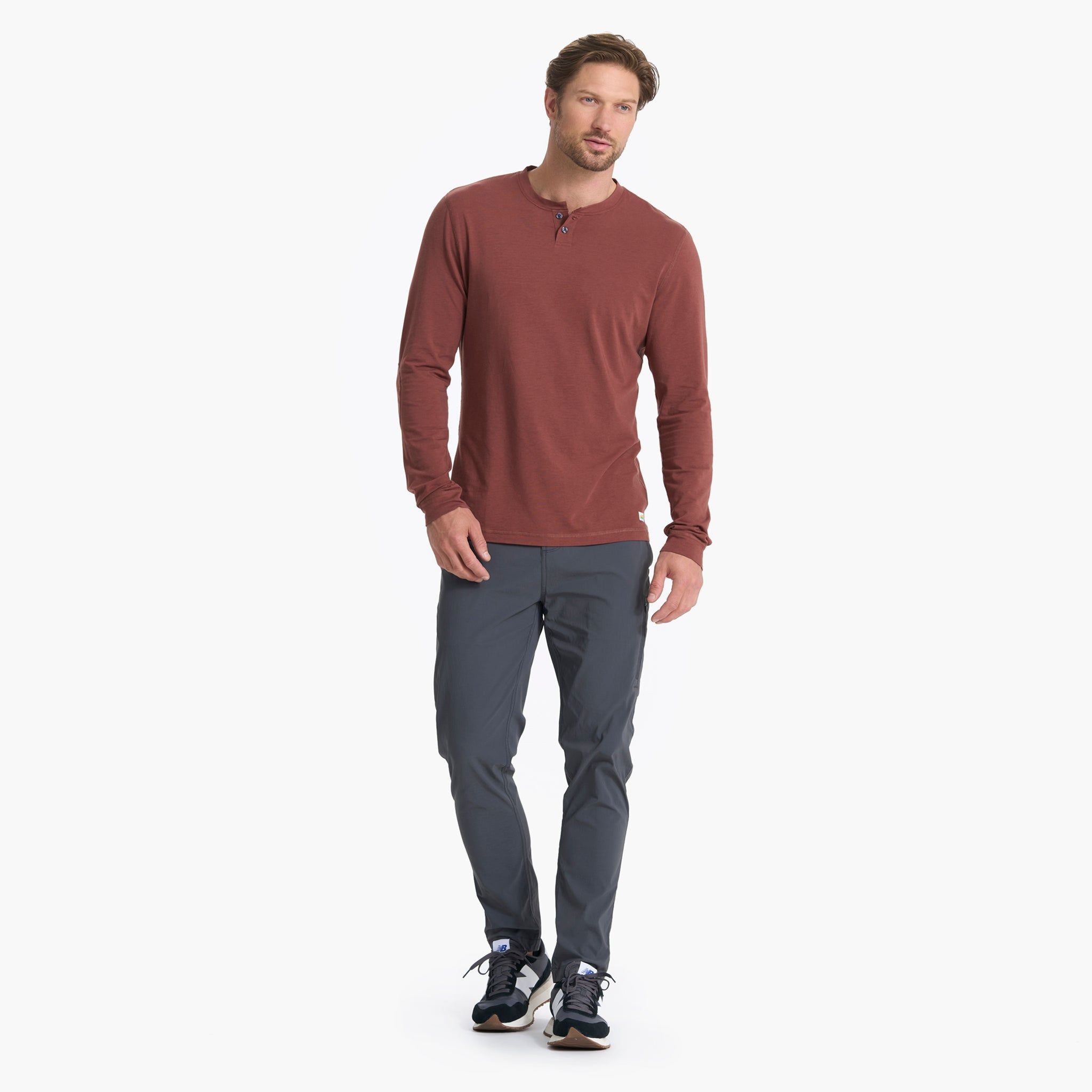 Long-Sleeve Ever Henley | Cedar sold by Vuori product image thumbnail 6
