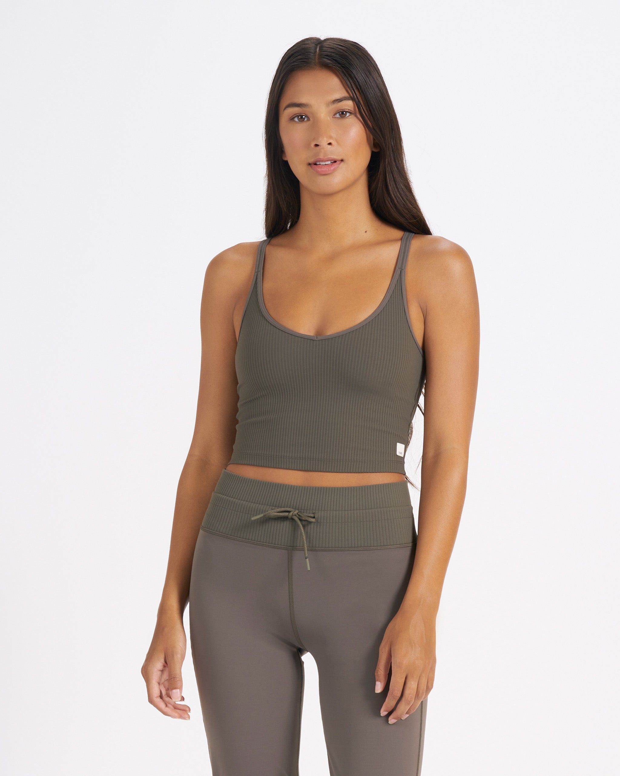 Rib Crop Tank | Oregano sold by Vuori