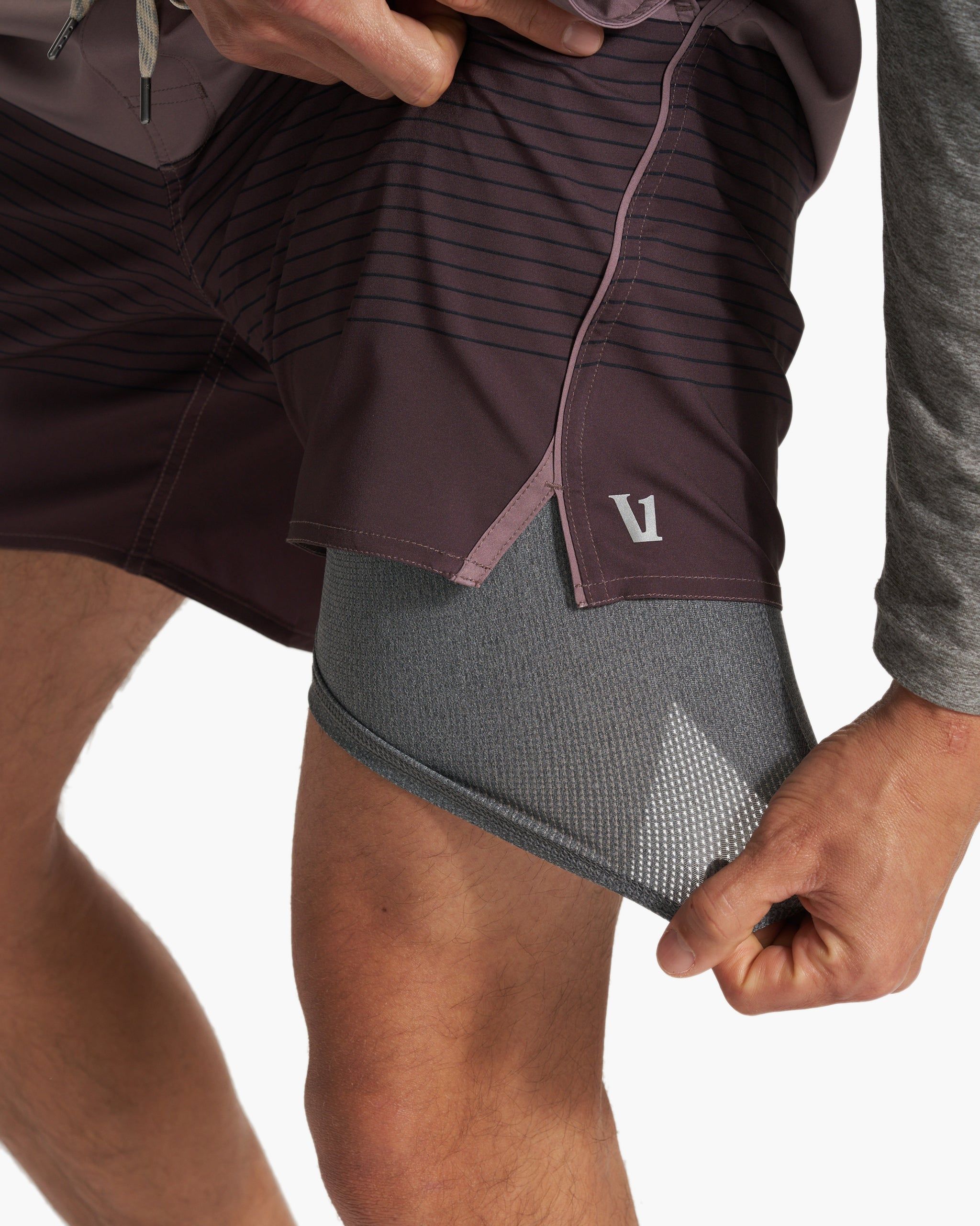 Trail Short | Mahogany Stripe sold by Vuori product image thumbnail 3