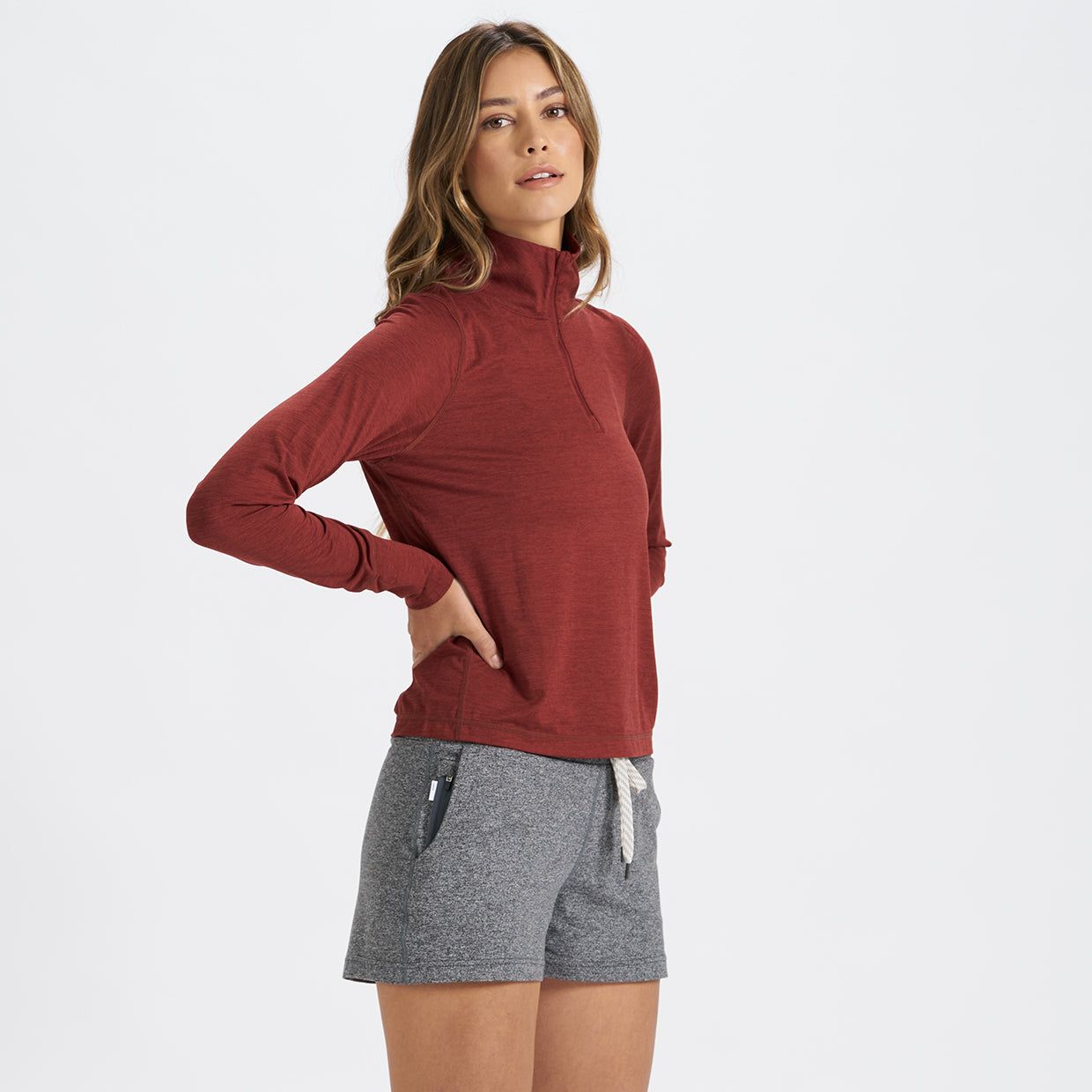 Crescent Half Zip | Spice Heather sold by Vuori product image thumbnail 2