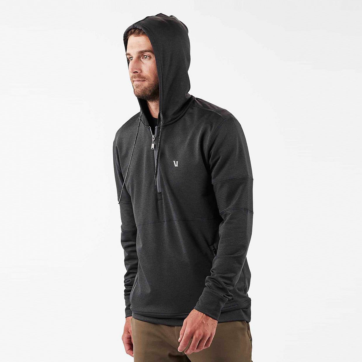 Zion Half Zip | Black sold by Vuori product image thumbnail 3