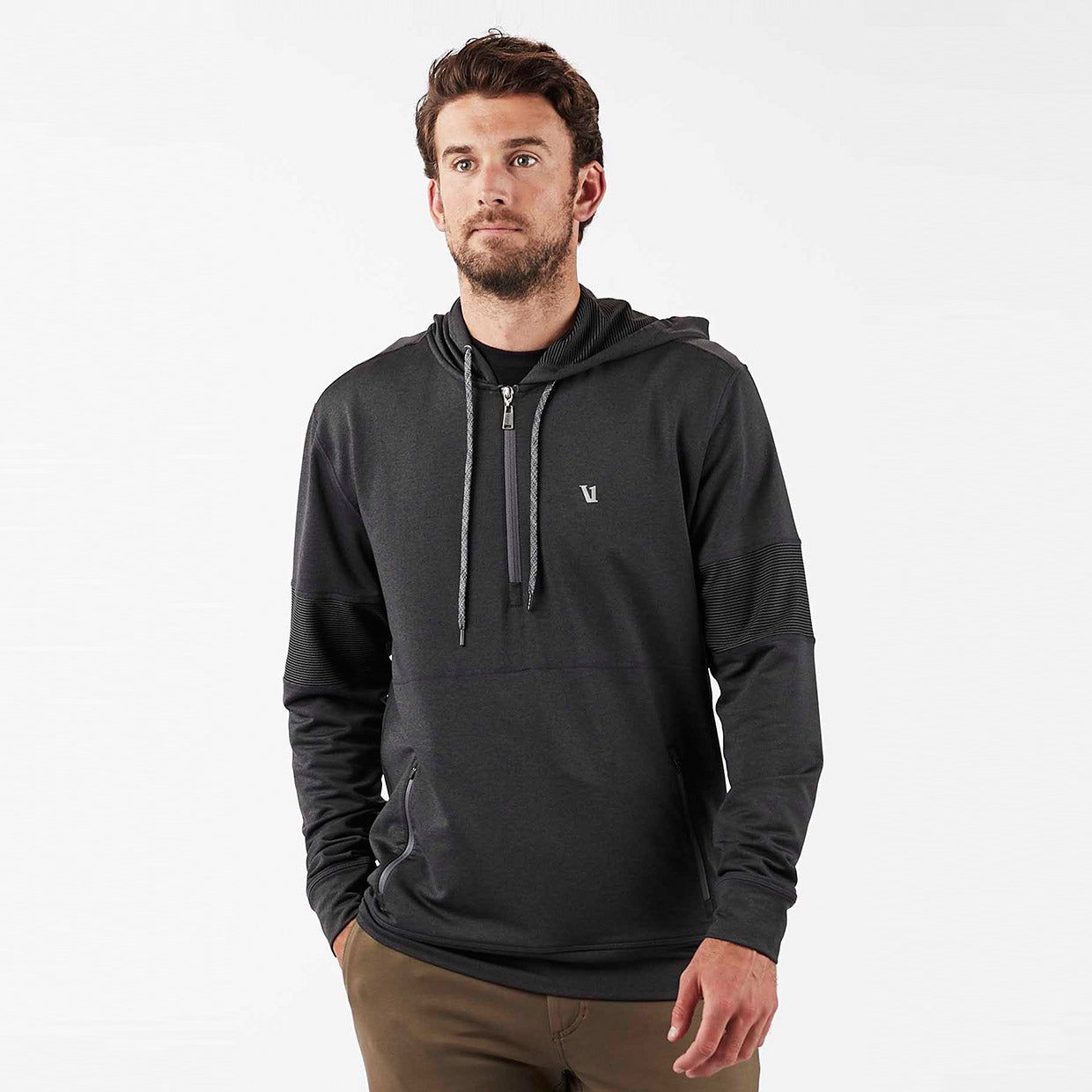 Zion Half Zip | Black sold by Vuori product image thumbnail 2