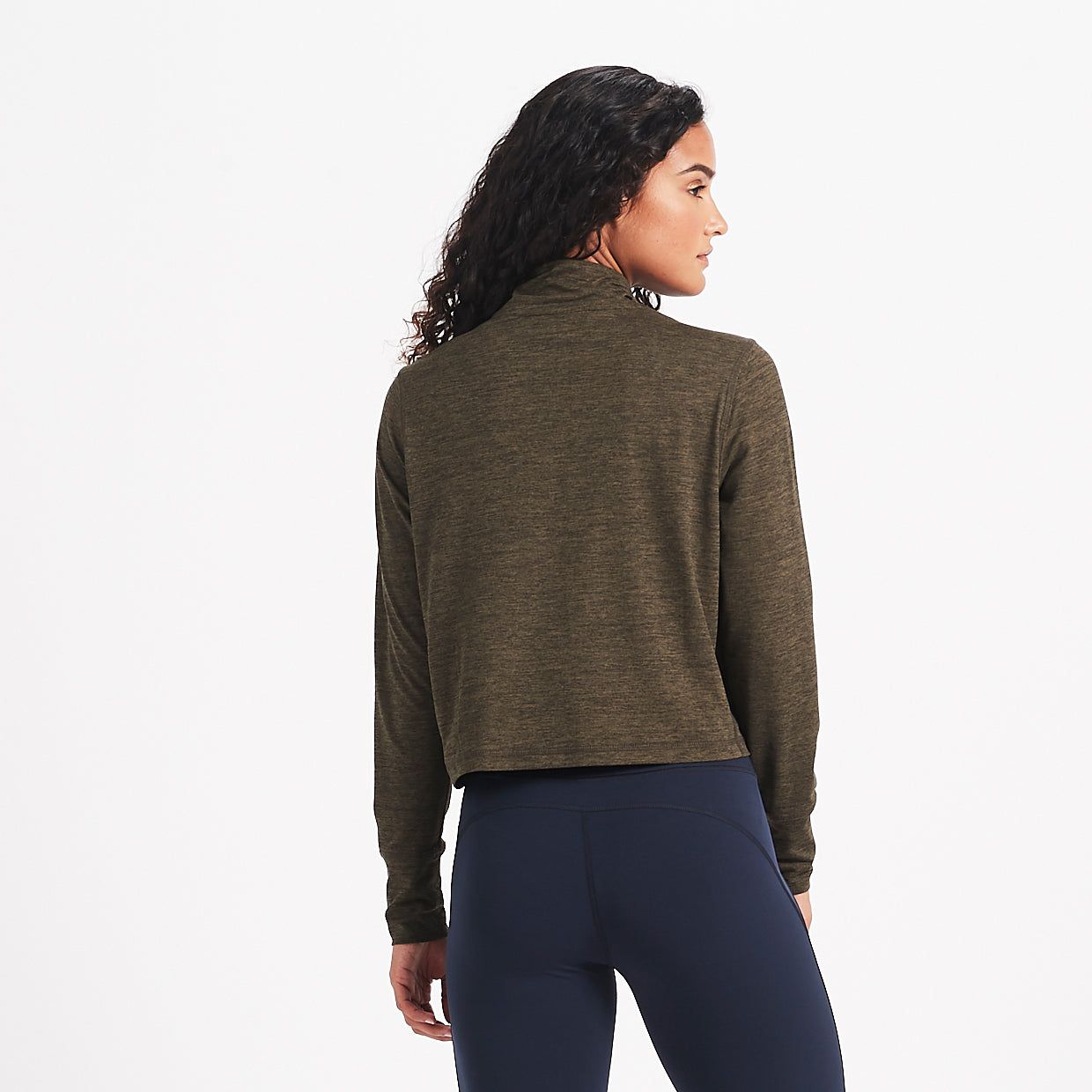 Crescent Half Zip | Evergreen Heather sold by Vuori product image thumbnail 3