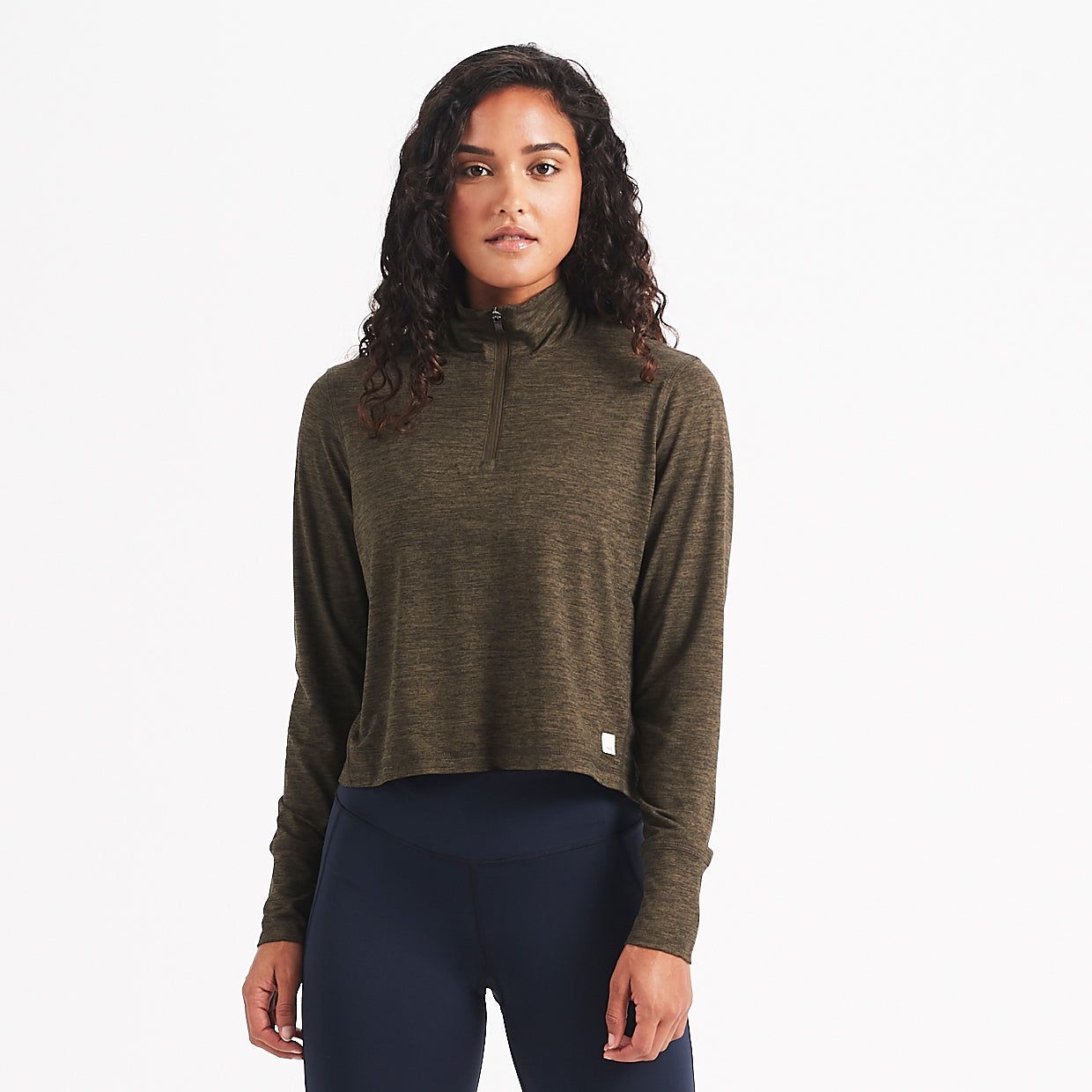 Crescent Half Zip | Evergreen Heather sold by Vuori