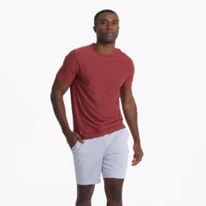 Strato Tech Tee | Currant Heather sold by Vuori