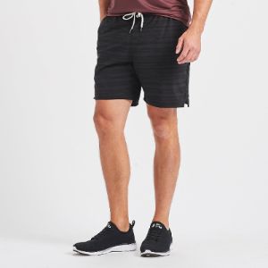 Trail Short | Black Dye Stripe sold by Vuori