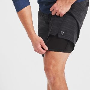 Trail Short | Black Dye Stripe sold by Vuori