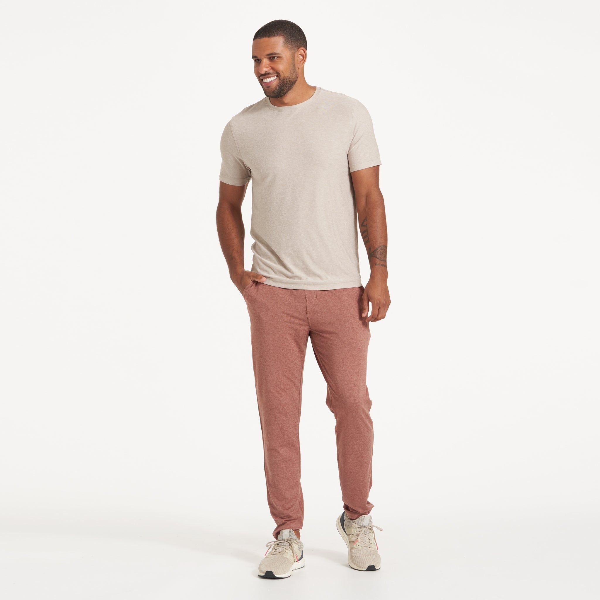 Strato Tech Tee | Oyster Heather sold by Vuori product image thumbnail 3