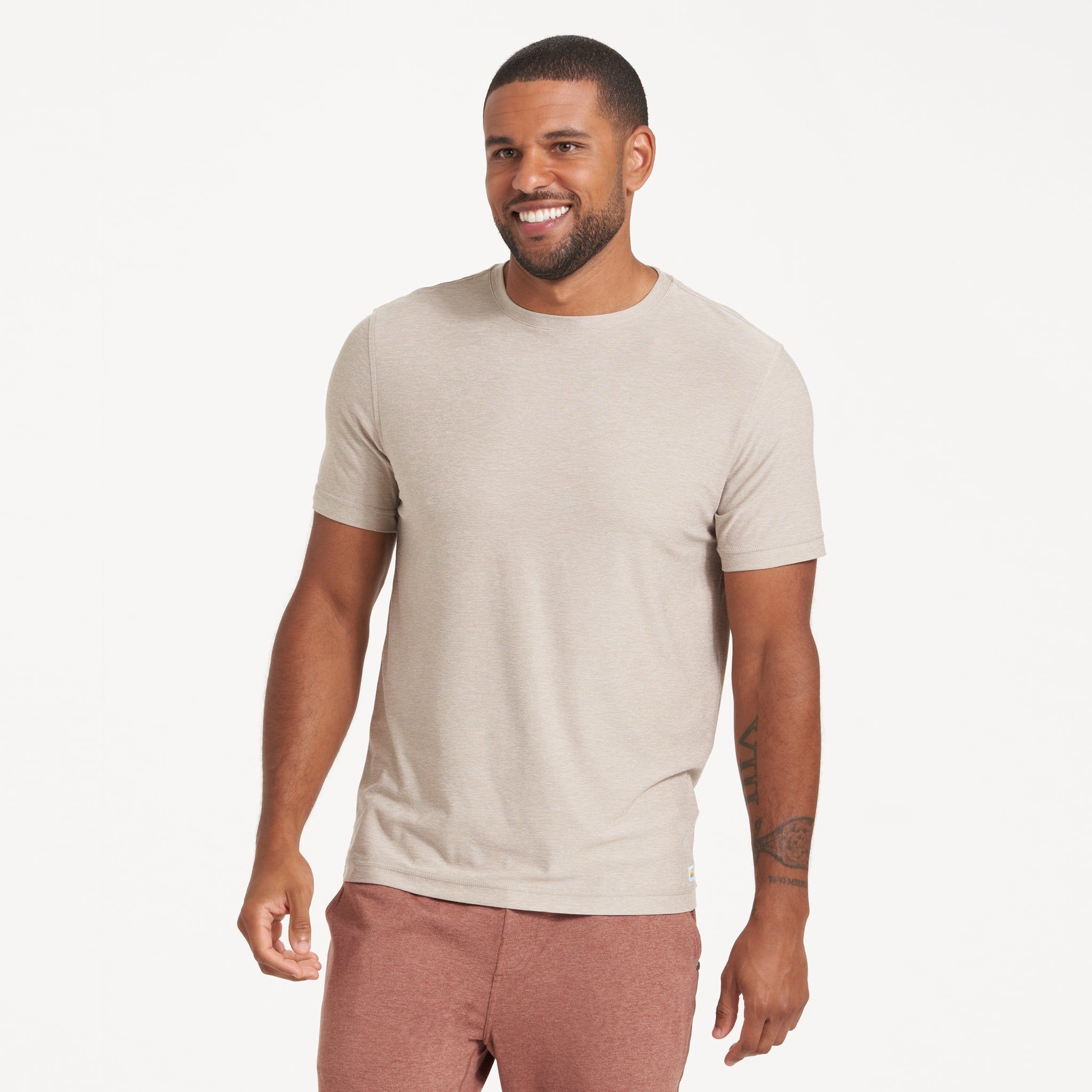 Strato Tech Tee | Oyster Heather sold by Vuori product image thumbnail 2
