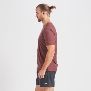 Strato Tech Tee | Fig Heather sold by Vuori