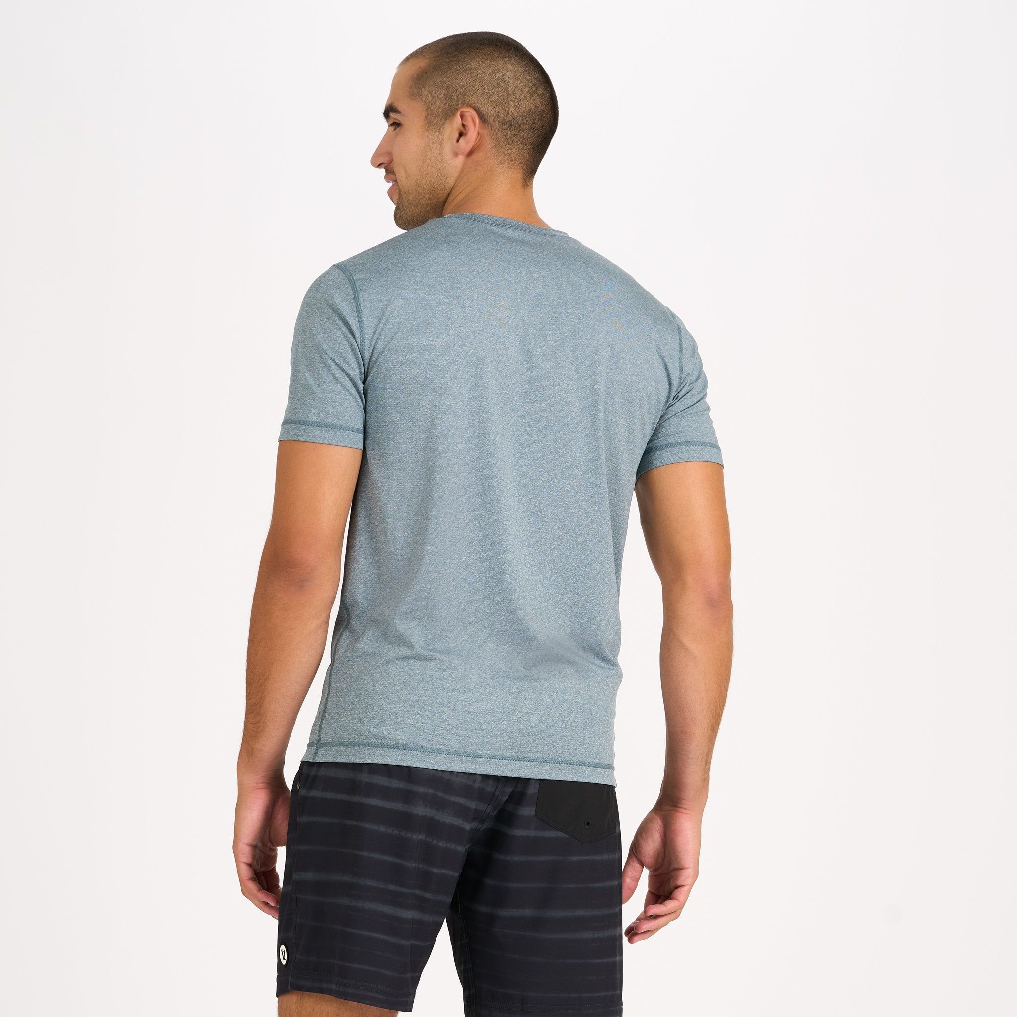 Tradewind Performance Tee | Steel Blue Heather sold by Vuori product image thumbnail 4