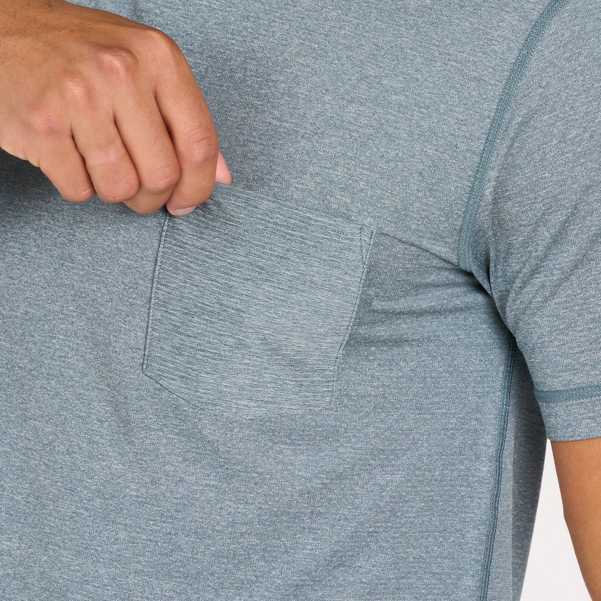 Tradewind Performance Tee | Steel Blue Heather sold by Vuori product image thumbnail 2