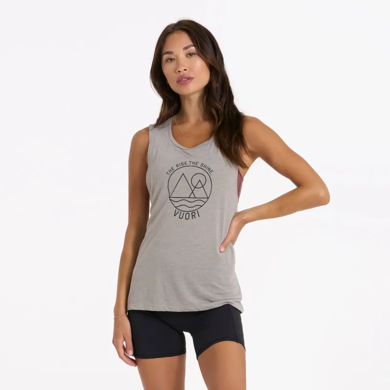The Rise The Shine Tank | Light Oregano sold by Vuori
