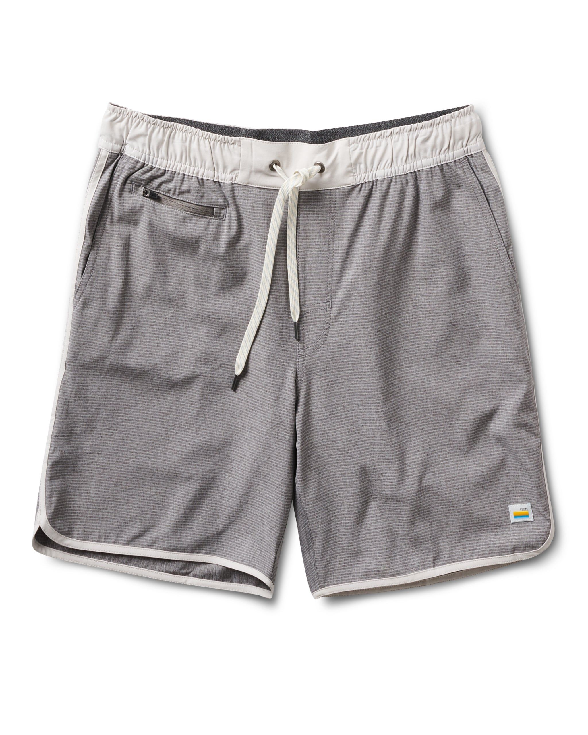 Banks Short | Grey Engineered Stripe sold by Vuori