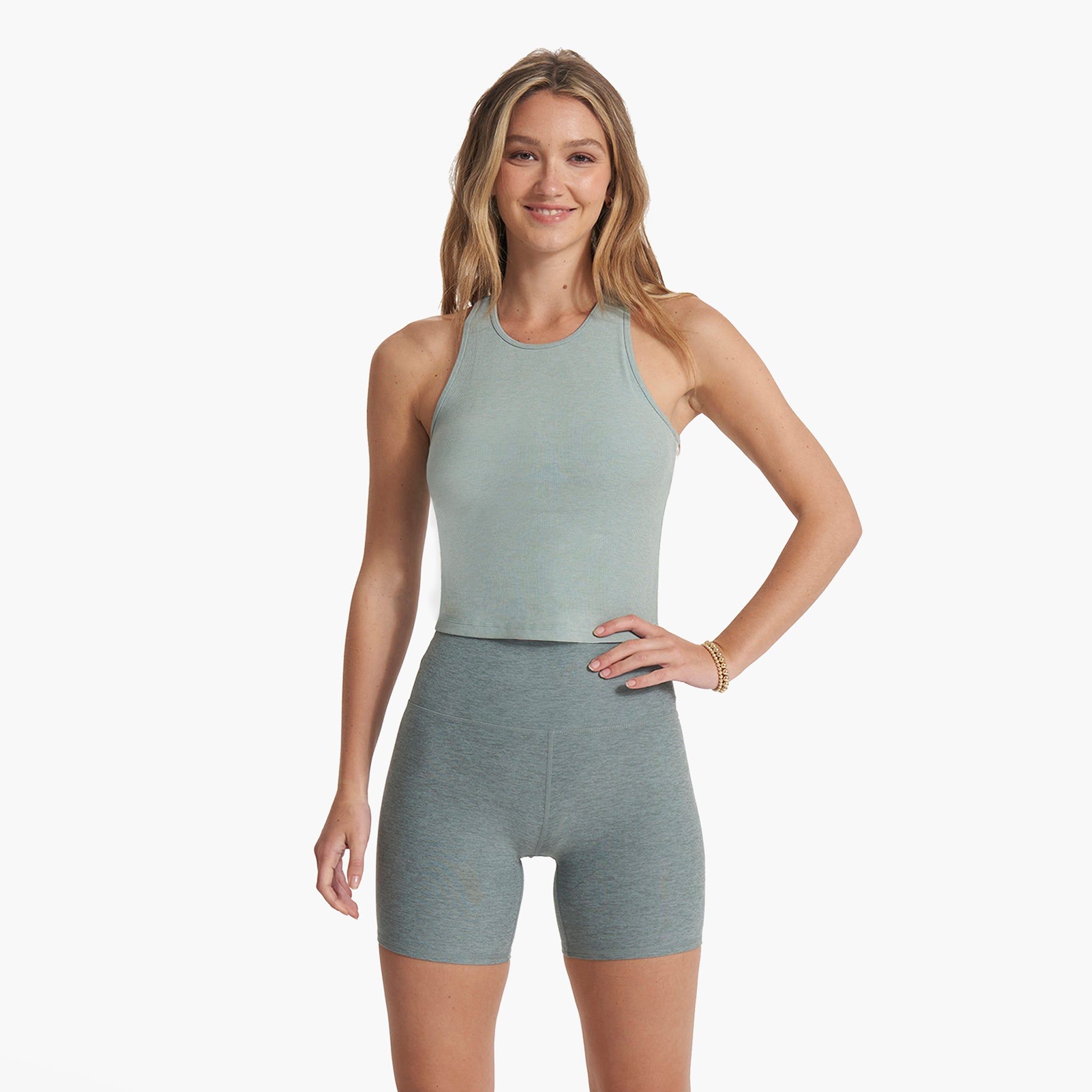 Pose Plyo Tank | Neptune Heather sold by Vuori