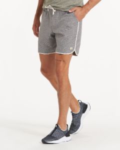 Banks Short | Grey Engineered Stripe sold by Vuori