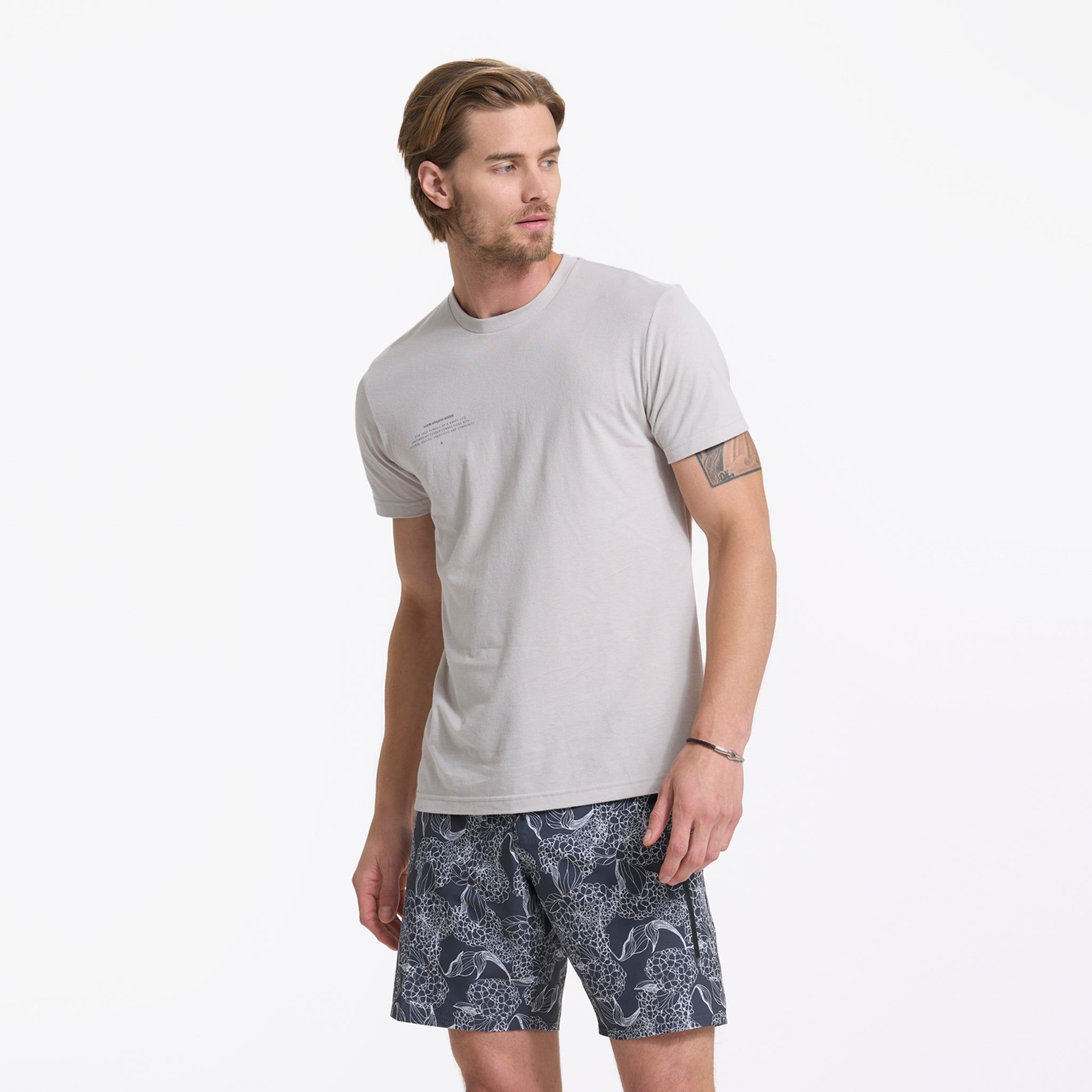 Pursuit Tee | Light Grey sold by Vuori