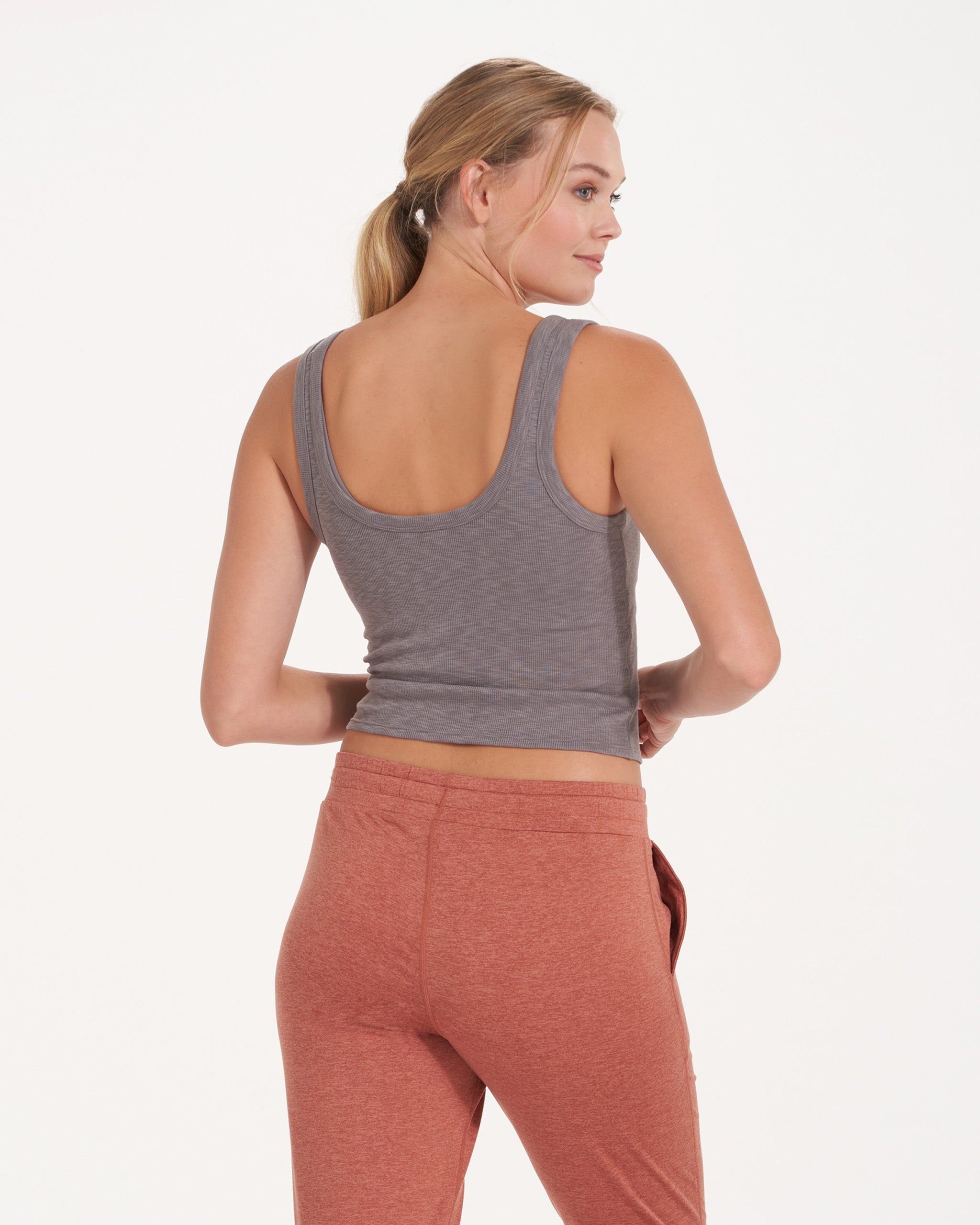 Sunrise Crop Tank | Smoke sold by Vuori product image thumbnail 3