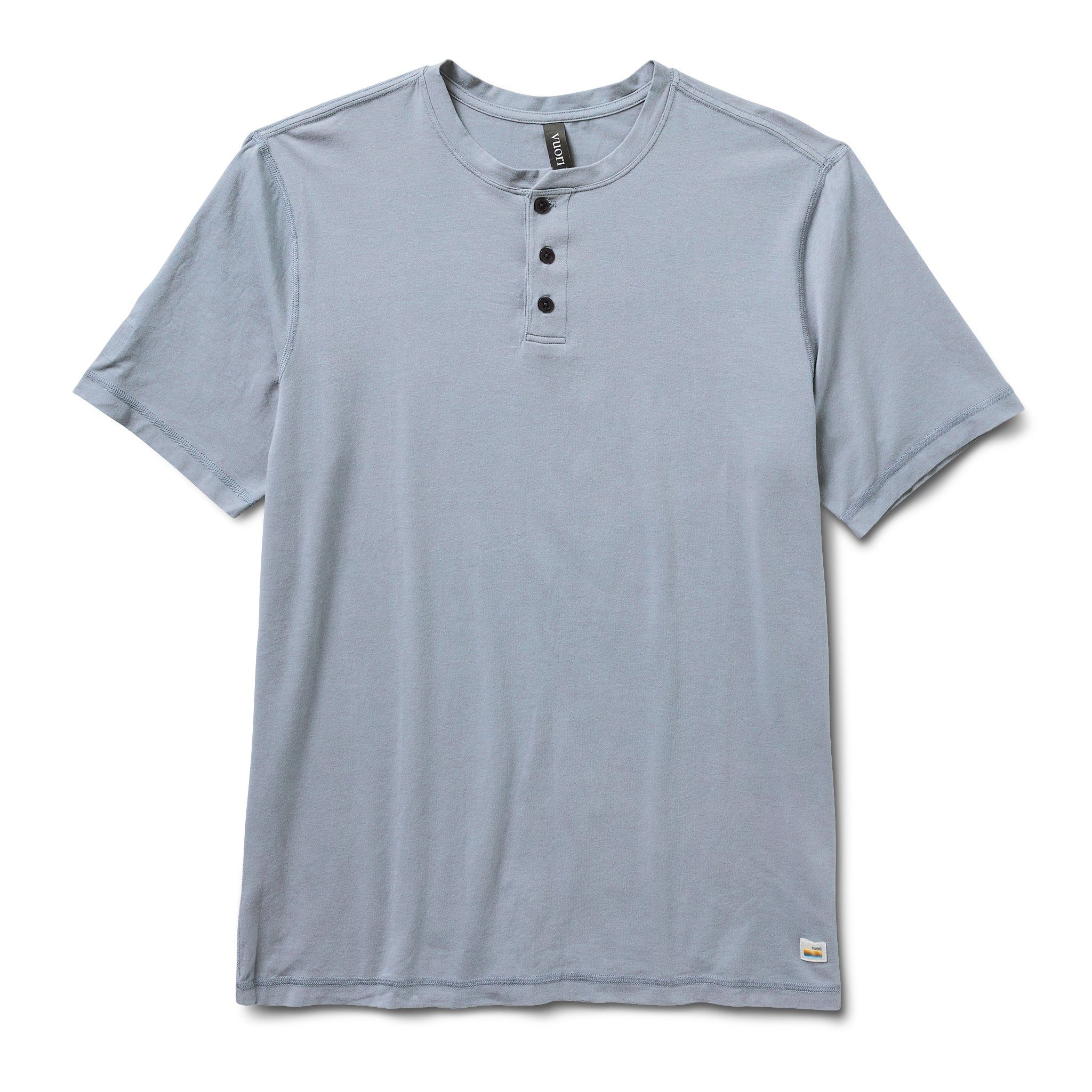 Short Sleeve Ever Henley | Light Cloud sold by Vuori