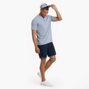 Short Sleeve Ever Henley | Light Cloud sold by Vuori