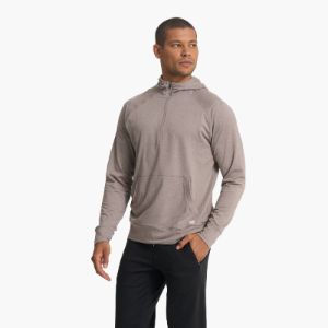 Ponto Performance Half Zip Hoodie | Walnut Heather sold by Vuori