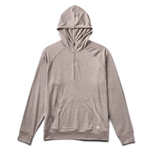 Ponto Performance Half Zip Hoodie | Walnut Heather sold by Vuori