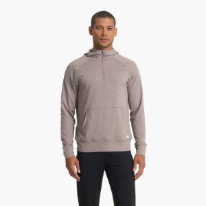 Ponto Performance Half Zip Hoodie | Walnut Heather sold by Vuori