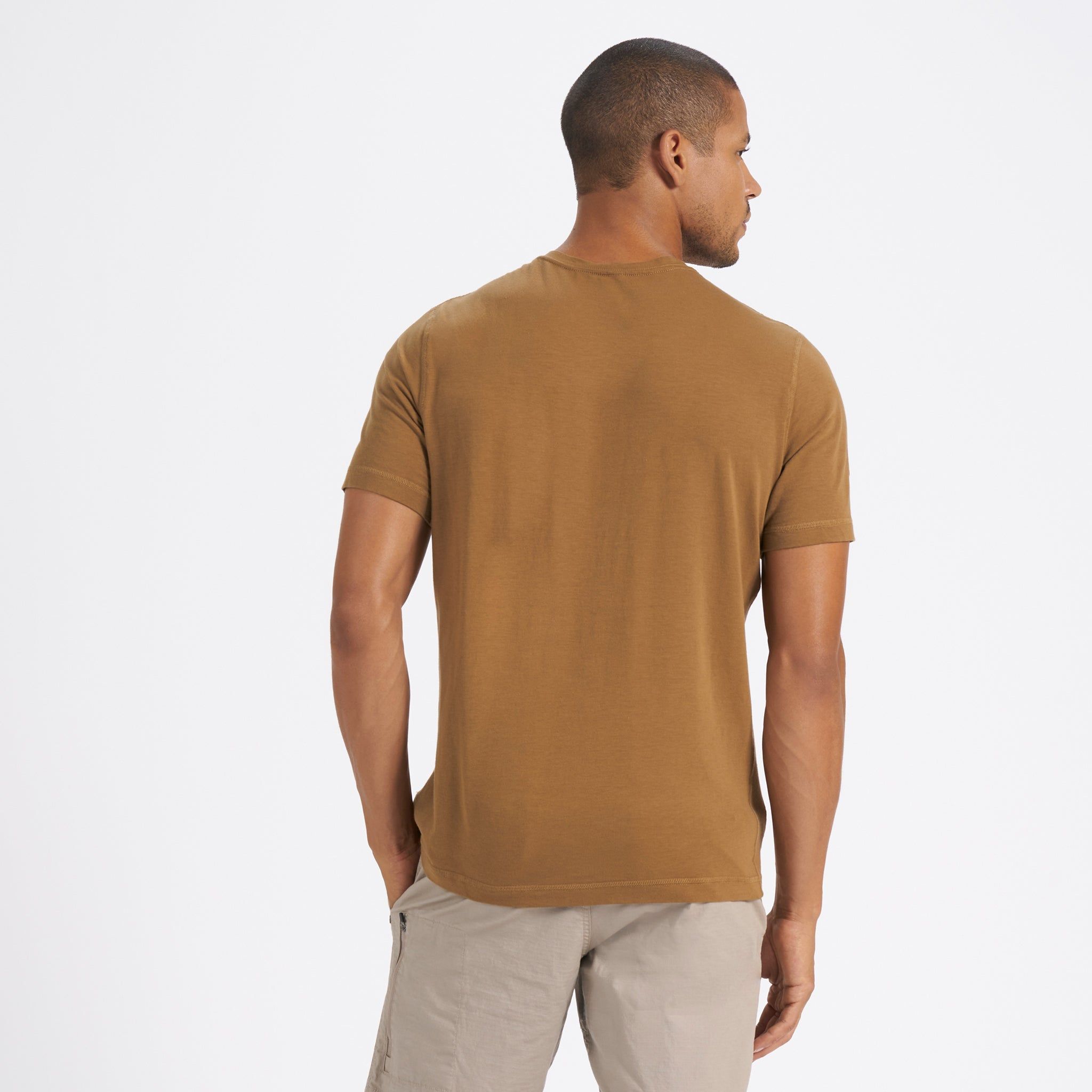 Short-Sleeve Ever Henley | Tobacco sold by Vuori product image thumbnail 4