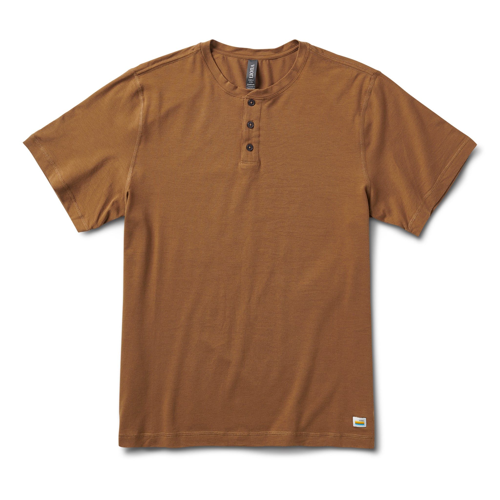 Short-Sleeve Ever Henley | Tobacco sold by Vuori