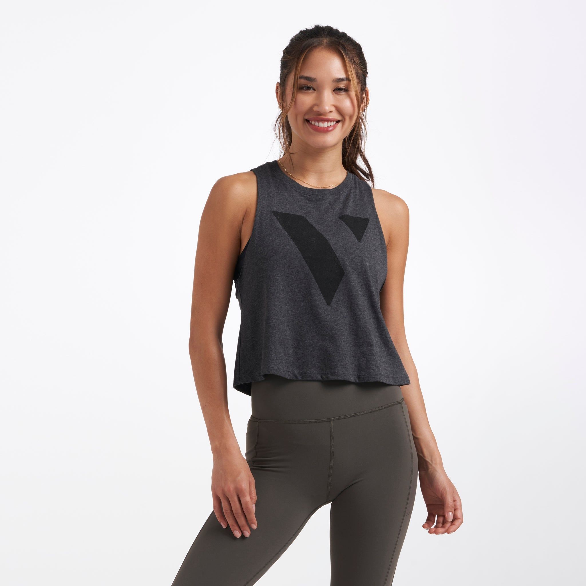 V1 Mod Tank | Charcoal Heather sold by Vuori