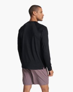 Long Sleeve Viewpoint Performance Tee | Black sold by Vuori