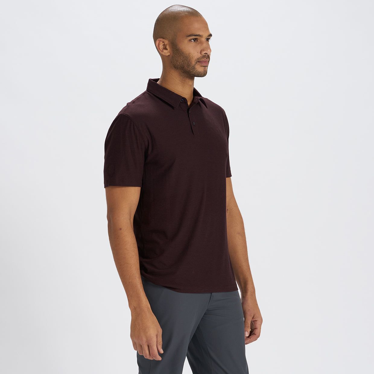Strato Tech Polo | Oxblood Heather sold by Vuori product image thumbnail 3